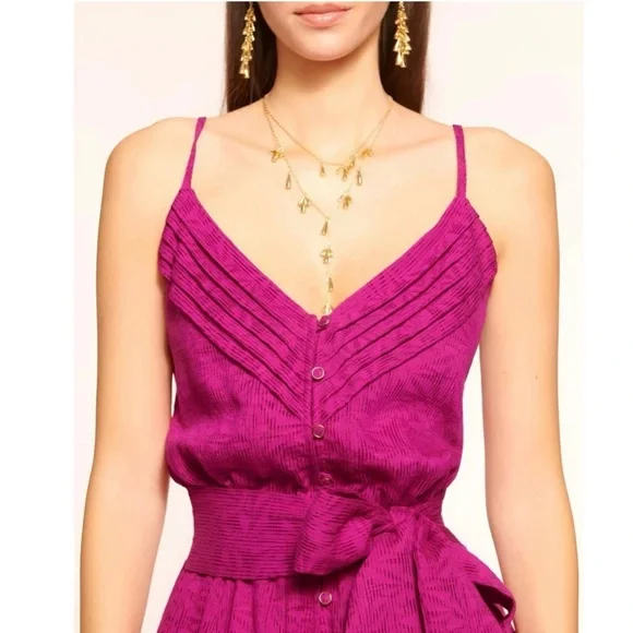 NWT💕Ramy Brook Kallie Wild Rose Springtime Burnout Mini Dress in Rose Burnout - Picture 3 of 16